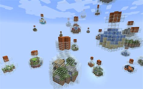 Download «Glass Bottle SkyBlock Survival» (1 mb) map for Minecraft