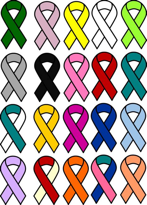 Cancer Ribbons - Openclipart