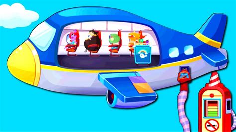 Kids Airplanes Play Airport Games and learn Travelling by Plane | Kids Vehicles & Games for ...