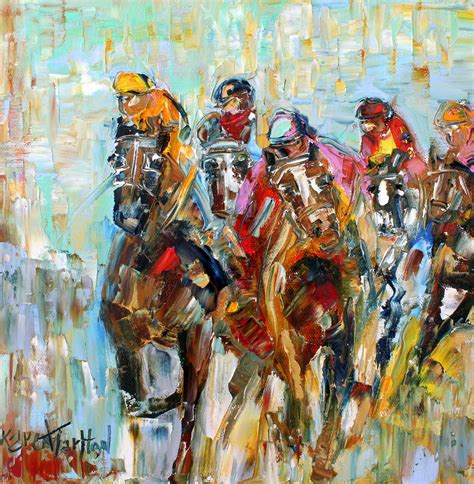 Abstract Horse Racing Paintings