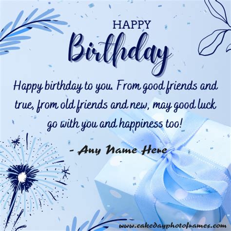 Happy Birthday birthday quotes wish card with name editor ...