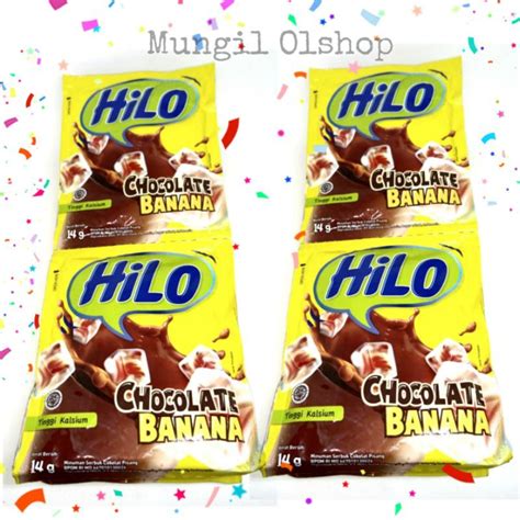 Jual Susu Hilo chocolate Banana sachet/Hilo choco Hazelnut Sachet ...