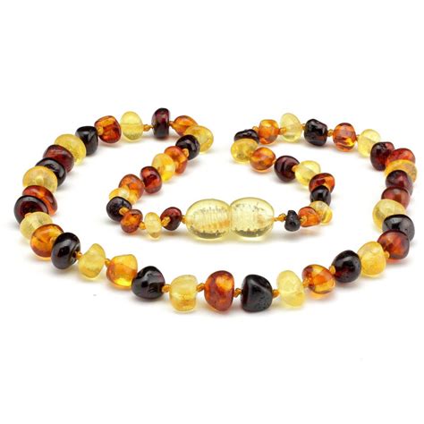 Baltic Amber Teething Necklace Multi Color - From Baltics