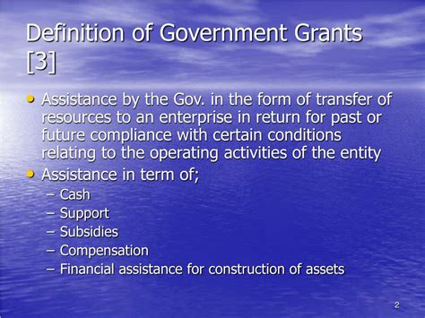 PPT - FRS 120 ACCOUNTING FOR GOVERNMENT GRANTS AND DISCLOSURE OF ...