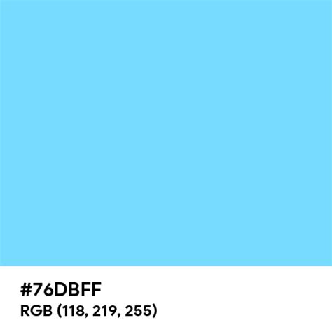 #76DBFF color name is Pale Cyan