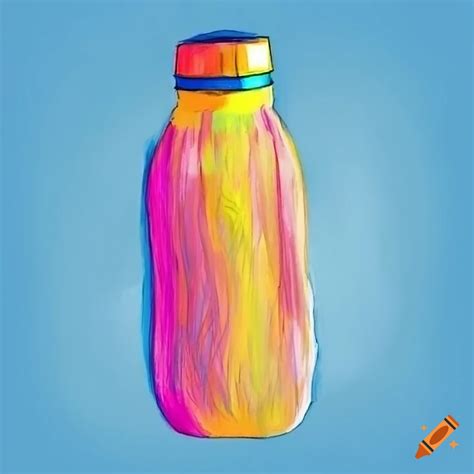 Sketch of a plastic water bottle