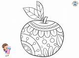 Apple Coloring Page With Details  Treasure Hunt 4 Kids sketch template