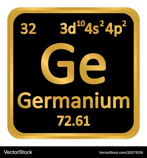 Periodic table element germanium icon Royalty Free Vector