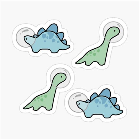 Astronaut Dinosaur Sticker Pack Pattern Sticker by bassoongirl123 ...