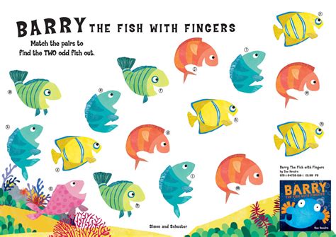 Barry the Fish with Fingers Matching Puzzle - Scholastic Kids' Club