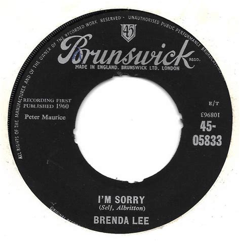 Brenda Lee - I'm Sorry (1960, Vinyl) | Discogs