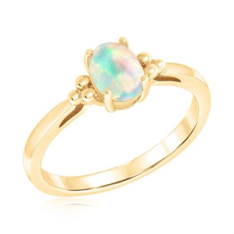 Oval Opal Yellow Gold Ring | REEDS Jewelers