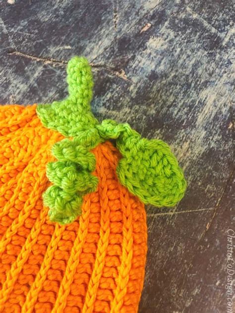 Crochet Pumpkin Stem, Leaf and Vine Pattern - ChristaCoDesign