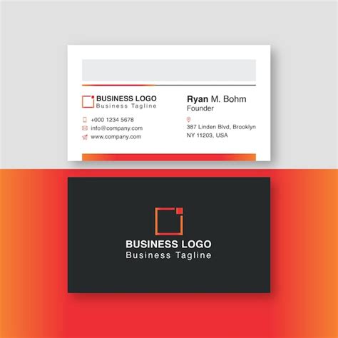 Premium Vector | Minimalist business card template 45