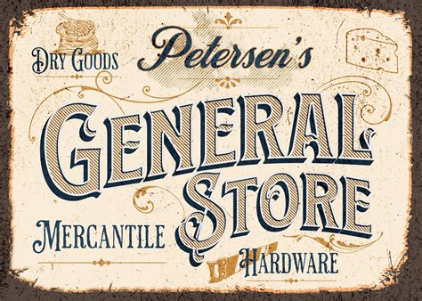 Personalized Vintage Style General Store Sign. Retro Kitchen Sign. Great Gift for Anyone Who ...