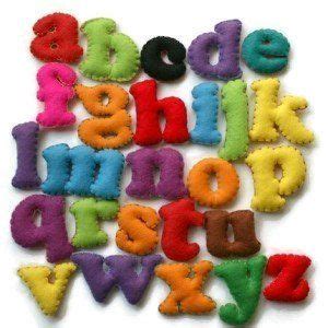 Colorful felt alphabet_felt alphabet_preschool-handmade alphabet_felt letters-educational game ...