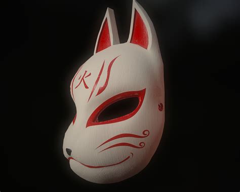 Kitsune Mask 3D model | CGTrader