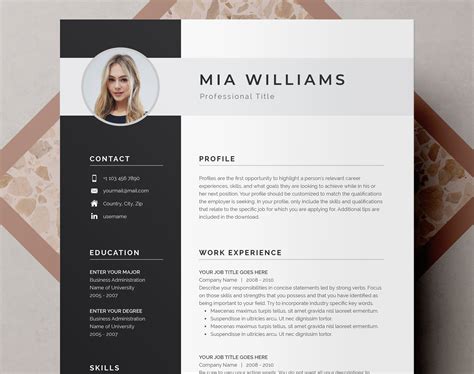 Paper Paper & Party Supplies Templates Professional resume Cv Design ...