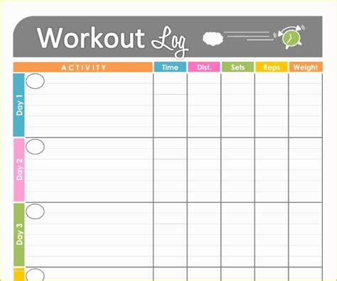 Free Exercise Log Template Of Free Printable Workout Schedule | Heritagechristiancollege