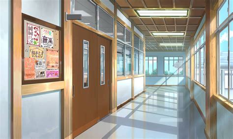 School Corridor - VN BG by D-dy on DeviantArt | École japonaise, Interieur maison design, Maison ...