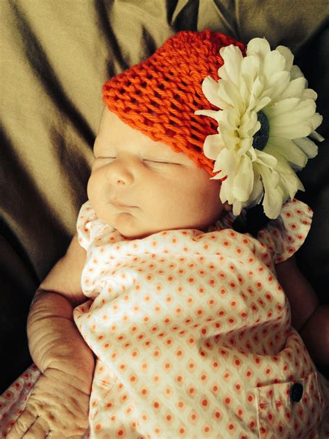 Baby With Flower Hat Free Stock Photo - Public Domain Pictures