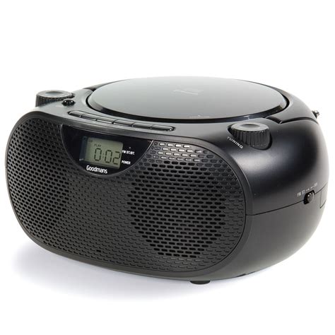 Goodmans Bluetooth CD Boombox - Black | Speakers - B&M Stores