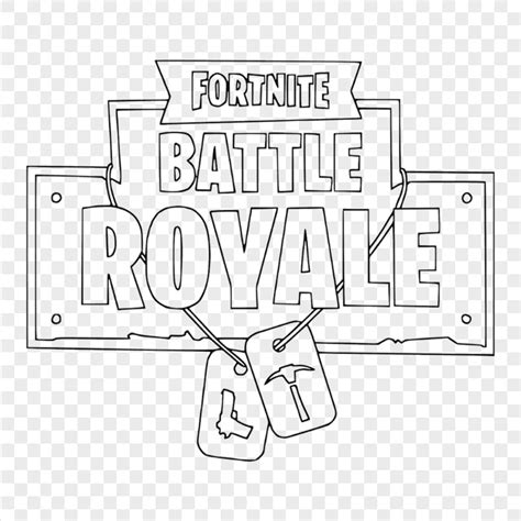 HD Outline Fortnite Battle Royale Logo PNG | Citypng