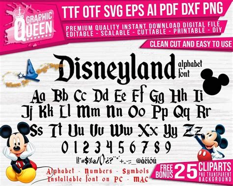 Pin by Thitima Duangsuwan on cricut in 2021 | Disney font, Clip art, Disneyland