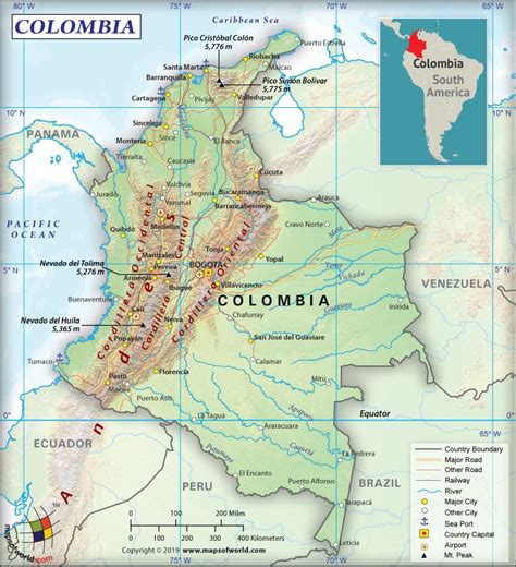 What are the Key Facts of Colombia? | Colombia map, World geography, World map poster