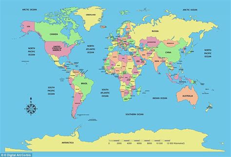 World map shows country size based on population and not land mass | Daily Mail Online