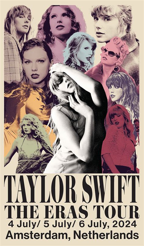 Taylor Swift The Eras Tour Amsterdam, Netherlands Poster - Taylor Swift