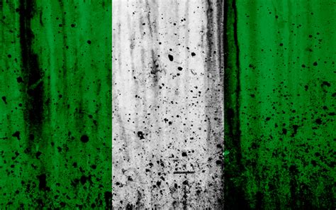 Télécharger fonds d'écran Nigeria indicateur, 4k, grunge flag of ...