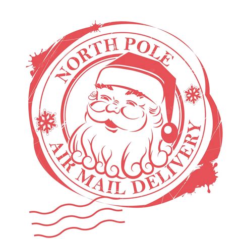 Premium Vector | Red stamp with silhouette of merry santa claus ...