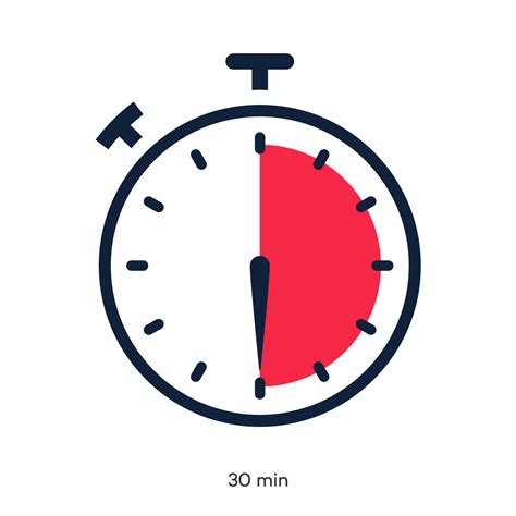 Timer 30 minutes symbol color style 7224716 Vector Art at Vecteezy