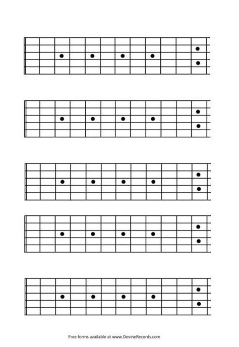 Blank Guitar Fretboard - 12 fret: http://www.devinerecords.com/forms/Blank%20Fretboard.pdf ...