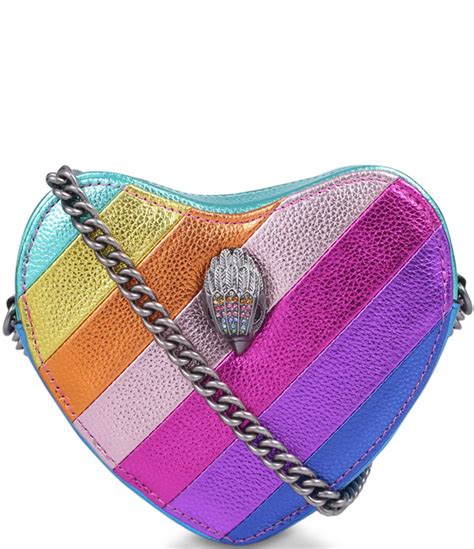 Kurt Geiger London Kensington Metallic Rainbow Heart Crossbody Bag ...