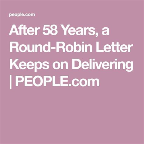 After 58 Years, a Round-Robin Letter Keeps on Delivering | Lettering, Robin, Keep on