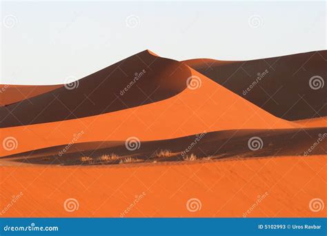 Red Sossusvlei dunes stock image. Image of clear, drought - 5102993