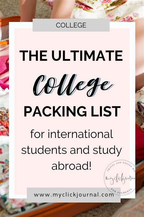 College Packing List for International Students` | myclickjournal