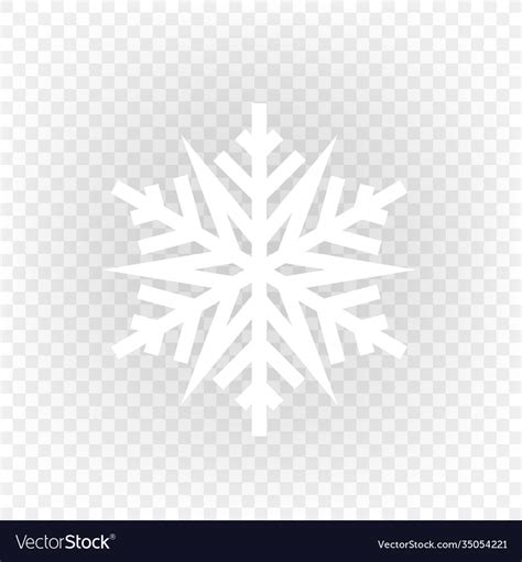 Snowflake on transparent background Royalty Free Vector