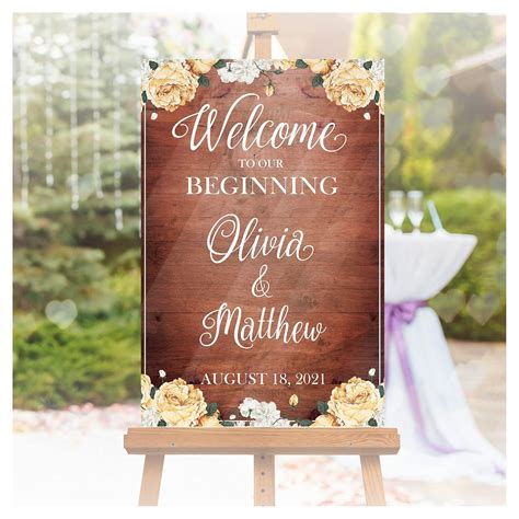 SPEEDYORDERS Welcome to our Beginning, Custom Wedding Sign, Wedding ...