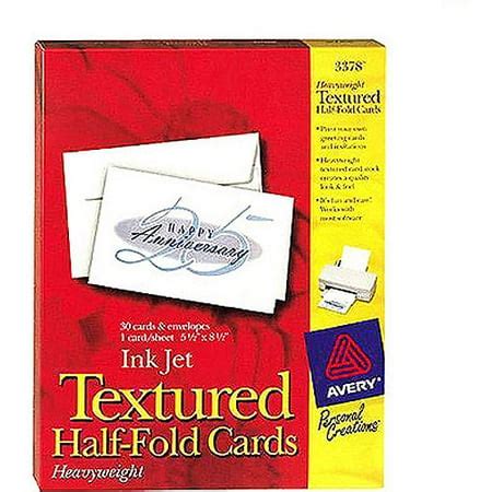 Avery 3378 Textured Half-Fold Greeting Cards - Walmart.com