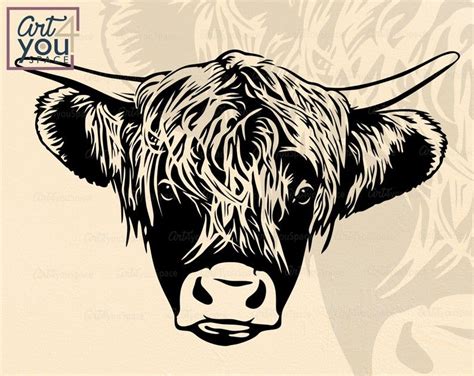 Highland Cow SVG Heifer Dxf Bull Farm Animal Buffalo | Etsy | Highland cow, Svg, Animals