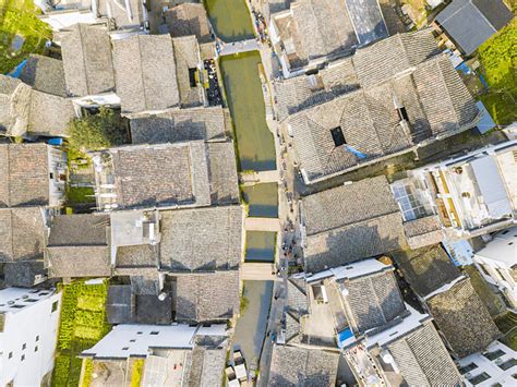 Aerial Photography Of Wuyuan Huizhou Architecture Background, Aerial ...