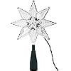 Amazon.com: Twinkle Star Lighted Christmas Tree Topper, Clear 8-Point ...