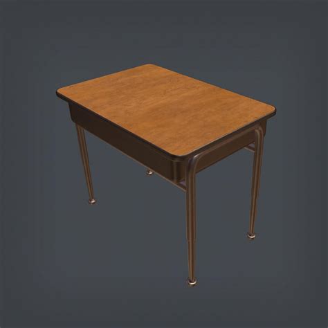 School Desk and Chairs Set - 3D Model by yn-delmund