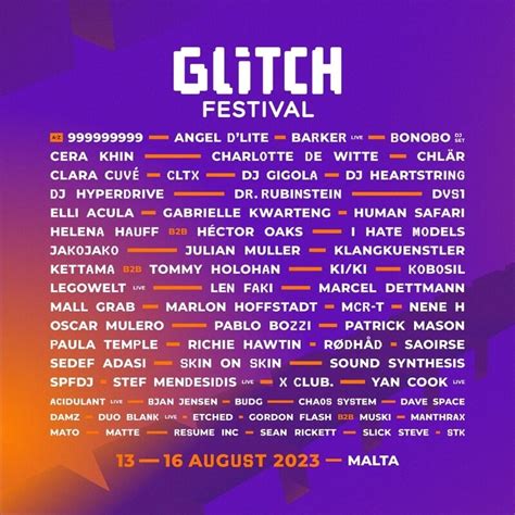 Glitch Festival drops line-up for 2023 edition this August!