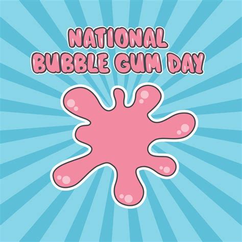 vector graphic of national bubble gum day good for national bubble gum day celebration. flat ...