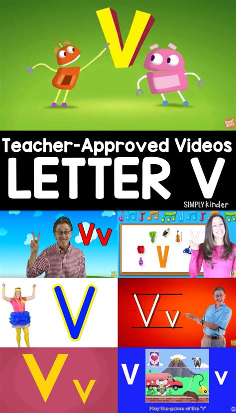 Teacher-Approved Videos Letter V - Simply Kinder | Preschool letters ...