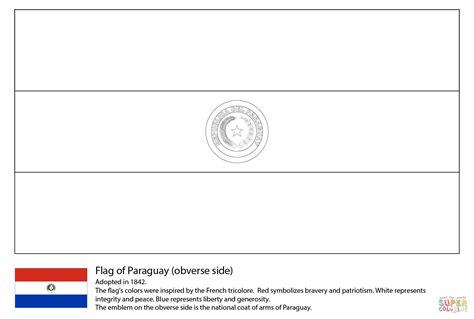 Paraguay Flag coloring page | Free Printable Coloring Pages